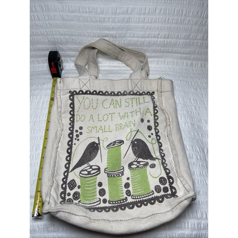 Rob Ryan Canvas Tote Crafting Birds BOHO Crafting Shopping Bag Grandmacore VTG